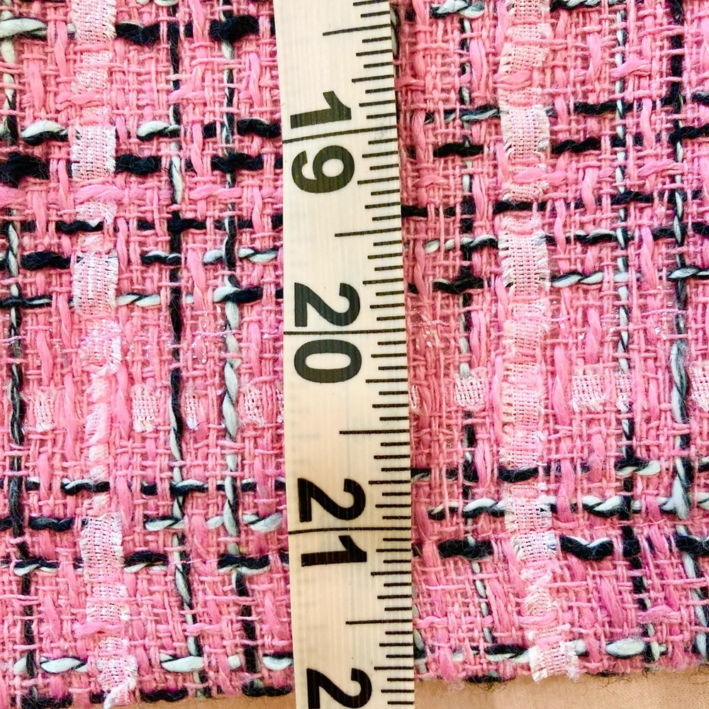 Barbiecore pink tweed Legally Blonde pencil skirt plaid Barbie new preppy - Picture 7 of 12